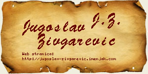 Jugoslav Zivgarević vizit kartica